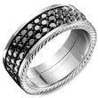 Load image into Gallery viewer, Bleu Royale Pave Set Black Diamond Eternity Wedding Band

