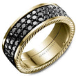 Load image into Gallery viewer, Bleu Royale Pave Set Black Diamond Eternity Wedding Band
