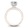 Load image into Gallery viewer, Noam Carver Oval Cut Solitaire Two-Tone Rose &amp; White Gold Engagement Ring with a High Polish Finish and White Gold Head
