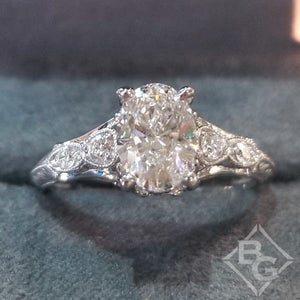 Gabriel & Co. "Chelsea" Oval Cut Diamond Engagement Ring