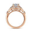 Load image into Gallery viewer, Gabriel &amp; Co. &quot;Columbus&quot; Art Deco Style Halo Diamond Engagement Ring
