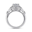 Load image into Gallery viewer, Gabriel &amp; Co. &quot;Columbus&quot; Art Deco Style Halo Diamond Engagement Ring
