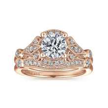 Load image into Gallery viewer, Gabriel &amp; Co. &quot;Columbus&quot; Art Deco Style Halo Diamond Engagement Ring
