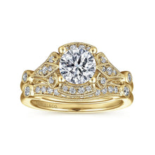 Load image into Gallery viewer, Gabriel &amp; Co. &quot;Columbus&quot; Art Deco Style Halo Diamond Engagement Ring
