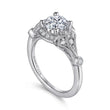 Load image into Gallery viewer, Gabriel &amp; Co. &quot;Columbus&quot; Art Deco Style Halo Diamond Engagement Ring
