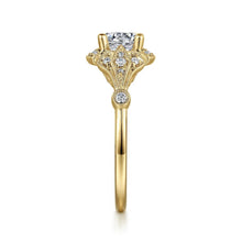Load image into Gallery viewer, Gabriel &amp; Co. &quot;Columbus&quot; Art Deco Style Halo Diamond Engagement Ring
