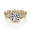 Load image into Gallery viewer, Gabriel &amp; Co. &quot;Delilah&quot; Vintage Style Diamond Halo Engagement Ring
