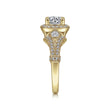 Load image into Gallery viewer, Gabriel &amp; Co. &quot;Delilah&quot; Vintage Style Diamond Halo Engagement Ring
