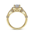 Load image into Gallery viewer, Gabriel &amp; Co. &quot;Delilah&quot; Vintage Style Diamond Halo Engagement Ring

