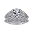 Load image into Gallery viewer, Gabriel &amp; Co. &quot;Delilah&quot; Vintage Style Diamond Halo Engagement Ring

