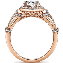 Load image into Gallery viewer, Gabriel &amp; Co. &quot;Delilah&quot; Vintage Style Diamond Halo Engagement Ring
