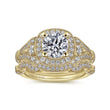 Load image into Gallery viewer, Gabriel &amp; Co. &quot;Delilah&quot; Vintage Style Diamond Halo Engagement Ring
