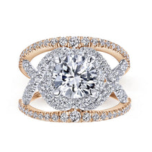 Load image into Gallery viewer, Gabriel &amp; Co. &quot;Naples&quot; Halo Diamond Engagement Ring
