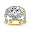 Load image into Gallery viewer, Gabriel &amp; Co. &quot;Naples&quot; Halo Diamond Engagement Ring
