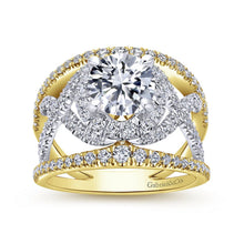 Load image into Gallery viewer, Gabriel &amp; Co. &quot;Naples&quot; Halo Diamond Engagement Ring
