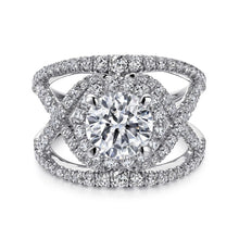 Load image into Gallery viewer, Gabriel &amp; Co. &quot;Naples&quot; Halo Diamond Engagement Ring
