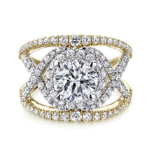 Load image into Gallery viewer, Gabriel &amp; Co. &quot;Naples&quot; Halo Diamond Engagement Ring

