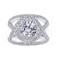 Load image into Gallery viewer, Gabriel &amp; Co. &quot;Naples&quot; Halo Diamond Engagement Ring
