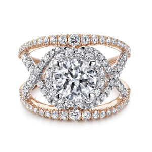 Gabriel & Co. "Naples" Halo Diamond Engagement Ring