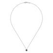 Load image into Gallery viewer, Gabriel &amp; Co. Round Cut Amethyst &amp; Diamond Halo Pendant
