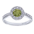 Load image into Gallery viewer, Gabriel &amp; Co. Round Cut Gemstone &amp; Diamond Halo Fashion Ring
