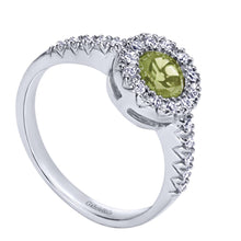 Load image into Gallery viewer, Gabriel &amp; Co. Round Cut Gemstone &amp; Diamond Halo Fashion Ring
