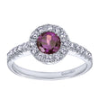 Load image into Gallery viewer, Gabriel &amp; Co. Round Cut Gemstone &amp; Diamond Halo Fashion Ring
