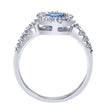 Load image into Gallery viewer, Gabriel &amp; Co. Round Cut Gemstone &amp; Diamond Halo Fashion Ring
