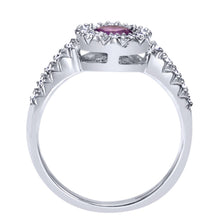 Load image into Gallery viewer, Gabriel &amp; Co. Round Cut Gemstone &amp; Diamond Halo Fashion Ring
