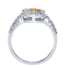 Load image into Gallery viewer, Gabriel &amp; Co. Round Cut Gemstone &amp; Diamond Halo Fashion Ring
