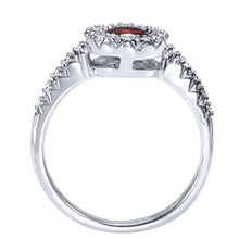 Load image into Gallery viewer, Gabriel &amp; Co. Round Cut Gemstone &amp; Diamond Halo Fashion Ring
