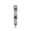 Load image into Gallery viewer, Gabriel &amp; Co. Stackable Amethyst and Diamond Anniversary Ring
