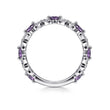 Load image into Gallery viewer, Gabriel &amp; Co. Stackable Amethyst and Diamond Anniversary Ring
