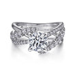 Load image into Gallery viewer, Gabriel &amp; Co. &quot;Zaira&quot; Bypass Twist Diamond Engagement Ring
