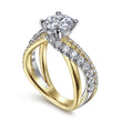 Load image into Gallery viewer, Gabriel &amp; Co. &quot;Zaira&quot; Bypass Twist Diamond Engagement Ring
