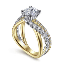 Load image into Gallery viewer, Gabriel &amp; Co. &quot;Zaira&quot; Bypass Twist Diamond Engagement Ring

