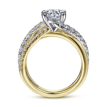 Load image into Gallery viewer, Gabriel &amp; Co. &quot;Zaira&quot; Bypass Twist Diamond Engagement Ring
