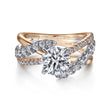 Load image into Gallery viewer, Gabriel &amp; Co. &quot;Zaira&quot; Bypass Twist Diamond Engagement Ring
