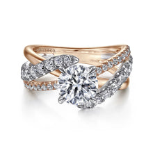 Load image into Gallery viewer, Gabriel &amp; Co. &quot;Zaira&quot; Bypass Twist Diamond Engagement Ring
