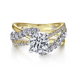 Load image into Gallery viewer, Gabriel &amp; Co. &quot;Zaira&quot; Bypass Twist Diamond Engagement Ring
