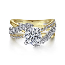Load image into Gallery viewer, Gabriel &amp; Co. &quot;Zaira&quot; Bypass Twist Diamond Engagement Ring
