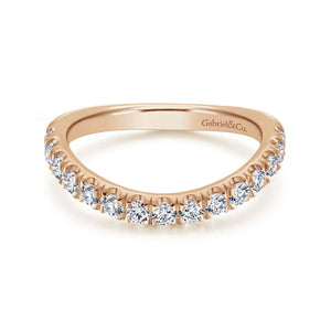 Gabriel & Co. "Zaira" Curved Diamond Wedding Band