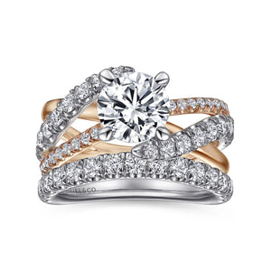 Gabriel & Co. "Zaira" Curved Diamond Wedding Band