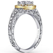 Load image into Gallery viewer, Kirk Kara &quot;Carmella&quot; Round Halo Split Shank Diamond Engagement Ring

