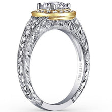 Load image into Gallery viewer, Kirk Kara &quot;Carmella&quot; Round Halo Split Shank Diamond Engagement Ring
