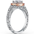 Load image into Gallery viewer, Kirk Kara &quot;Carmella&quot; Round Halo Split Shank Diamond Engagement Ring
