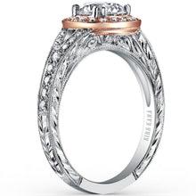 Load image into Gallery viewer, Kirk Kara &quot;Carmella&quot; Round Halo Split Shank Diamond Engagement Ring
