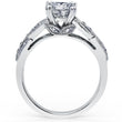 Load image into Gallery viewer, Kirk Kara White Gold &quot;Dahlia&quot; Leaf Diamond Engagement Ring Side View
