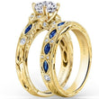 Load image into Gallery viewer, Kirk Kara Dahlia Marquise Shaped Blue Sapphire Diamond Engagement Ring
