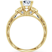 Load image into Gallery viewer, Kirk Kara Dahlia Marquise Shaped Blue Sapphire Diamond Engagement Ring
